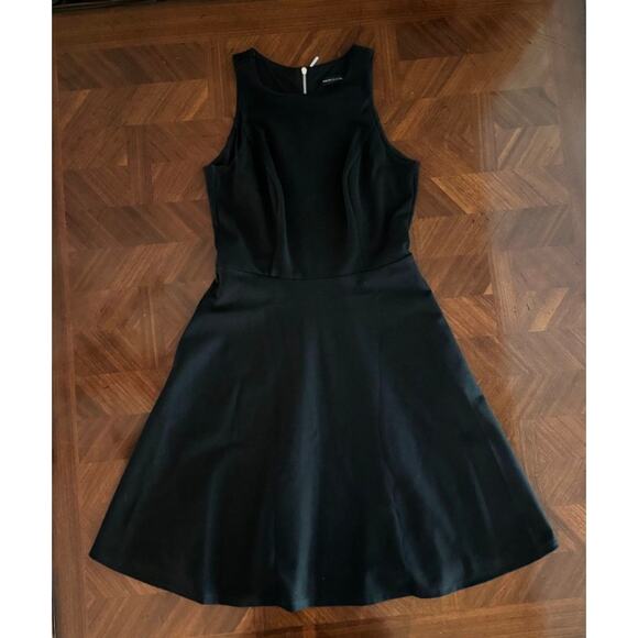 White House Black Market Black Fit & Flare Dress Size 0 with Side Pockets - Picture 12 of 16